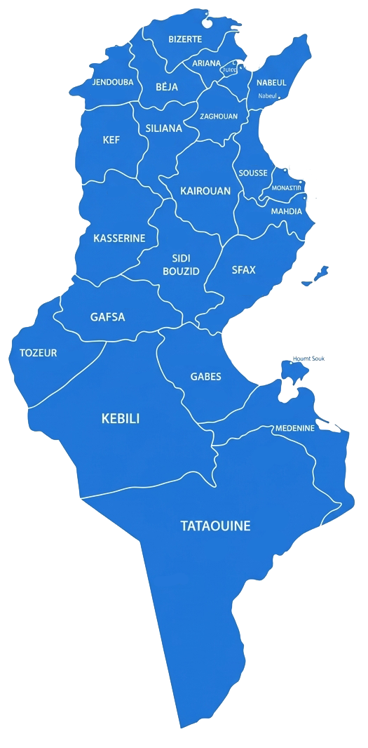 Carte Tunisie